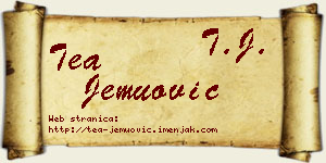 Tea Jemuović vizit kartica